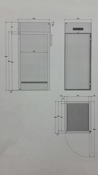 AR1N/H1-R2 (25) Roll-In Einfahrkühlschrank, Regalwagen GN 2/1 - EN 600x800